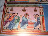 Jésus parle dans la synagogue